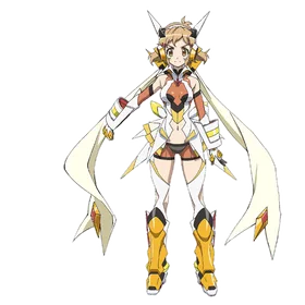 Hibiki wearing Gungnir from AXZ